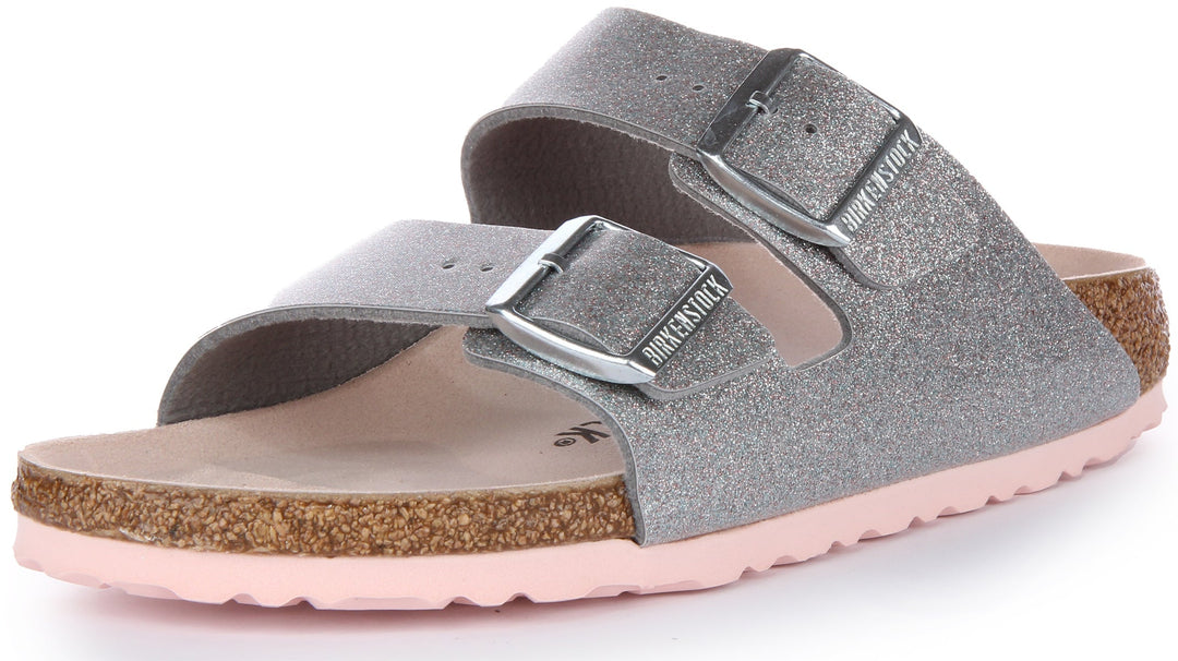 Birkenstock Arizona Sandals | Silver Birko-Flor for Women