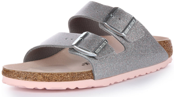 Birkenstock Arizona Sandals | Silver Birko-Flor for Women