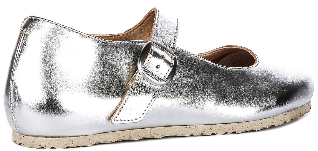 Birkenstock Tracy Shoes | Silver signature Birkenstock upper material for Men and Women