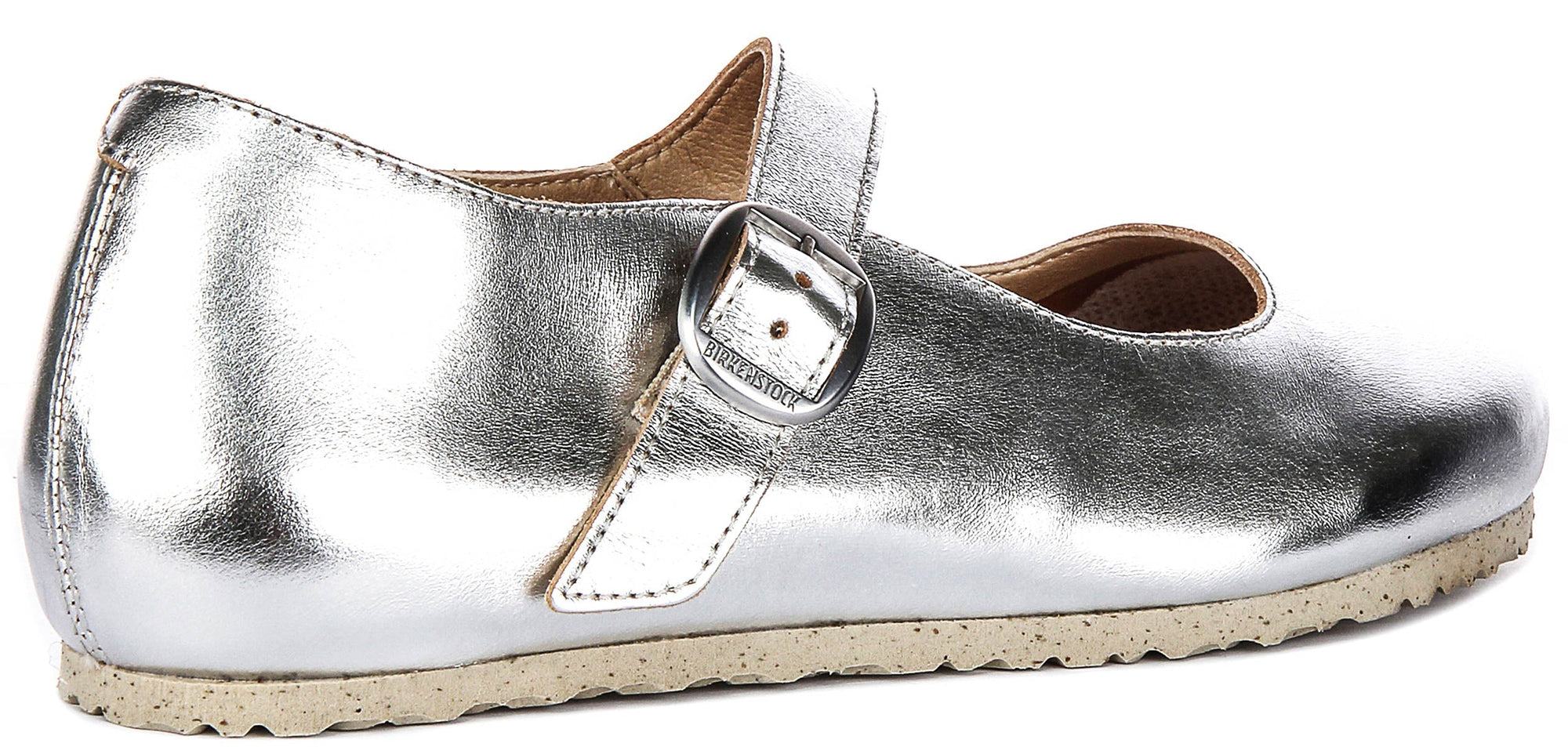 Scarpe Birkenstock Tracy | Tomaia argentata in materiale caratteristico Birkenstock per uomo e donna