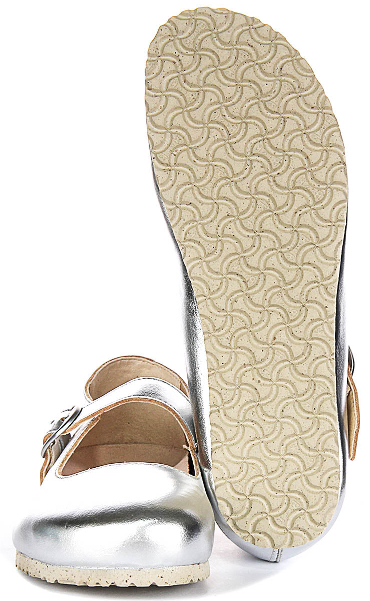 Birkenstock Tracy Shoes | Silver signature Birkenstock upper material for Men and Women