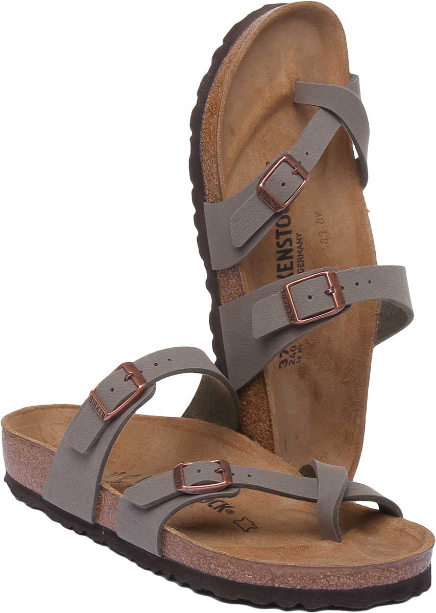 Birkenstock Mayari Sandals | Stone Birko-Flor - Metallic Finish for Women