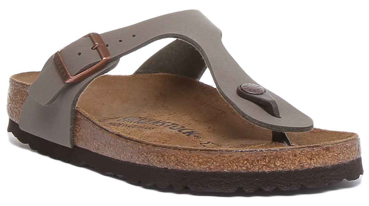 Sandalias Birkenstock Gizeh | Birko-Flor color piedra para mujer