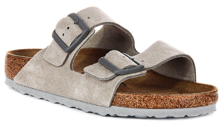 Birkenstock Arizona Sandals | Stone Birko-Flor for Women - Regular Fit