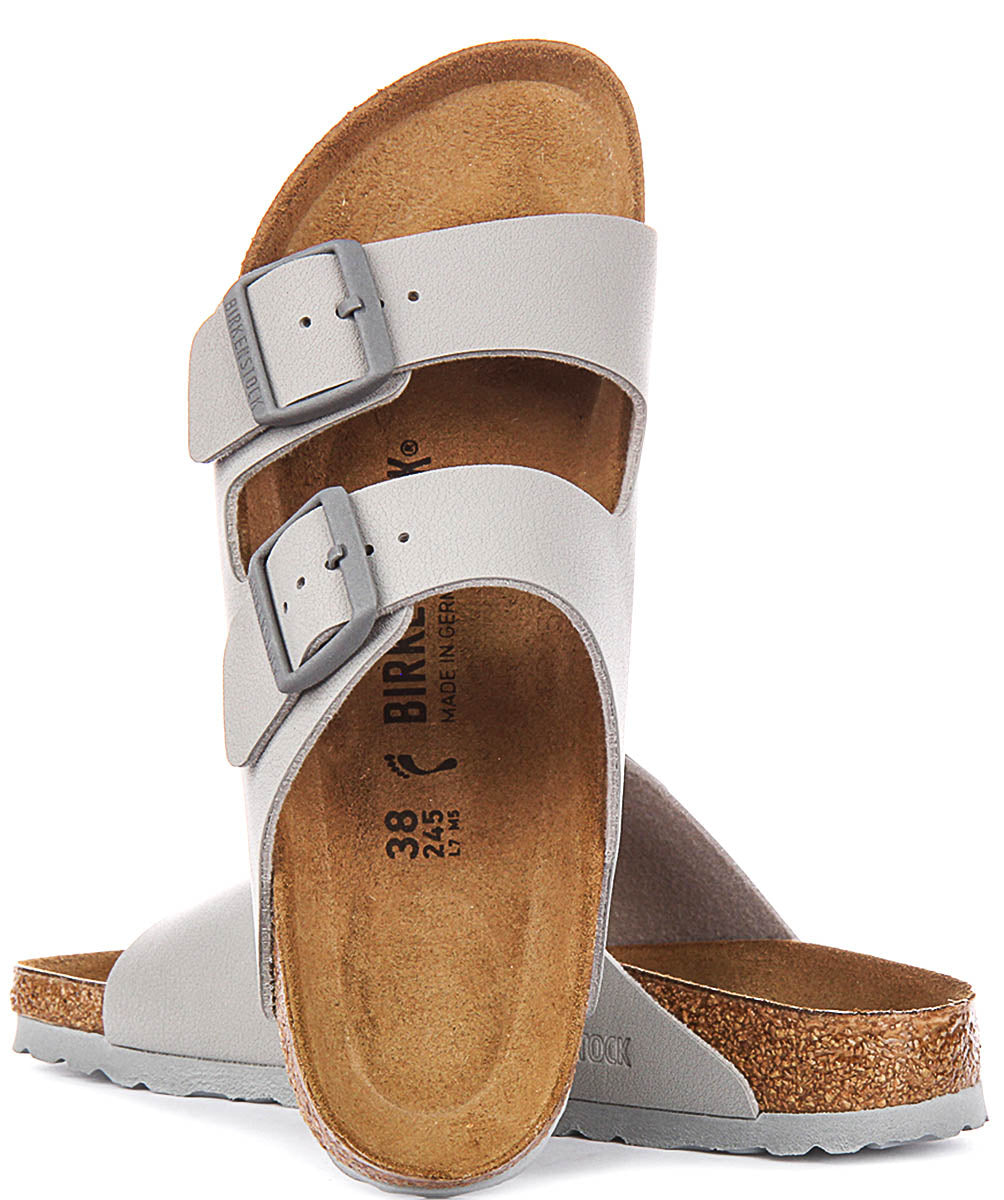 Birkenstock Arizona Sandals | Stone Birko-Flor for Women - Narrow Fit