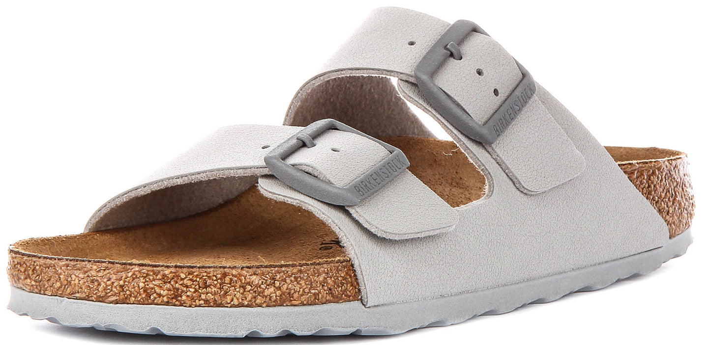 Birkenstock Arizona Sandals | Stone Birko-Flor for Women - Narrow Fit