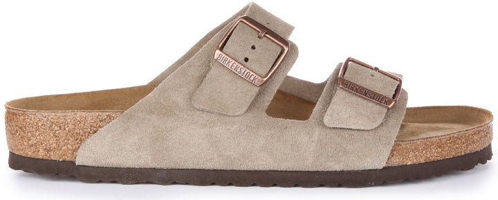 Birkenstock Arizona Sandals | Taupe suede leather for Men and Women