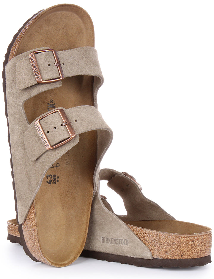 Birkenstock Arizona Sandals | Taupe suede leather for Men and Women