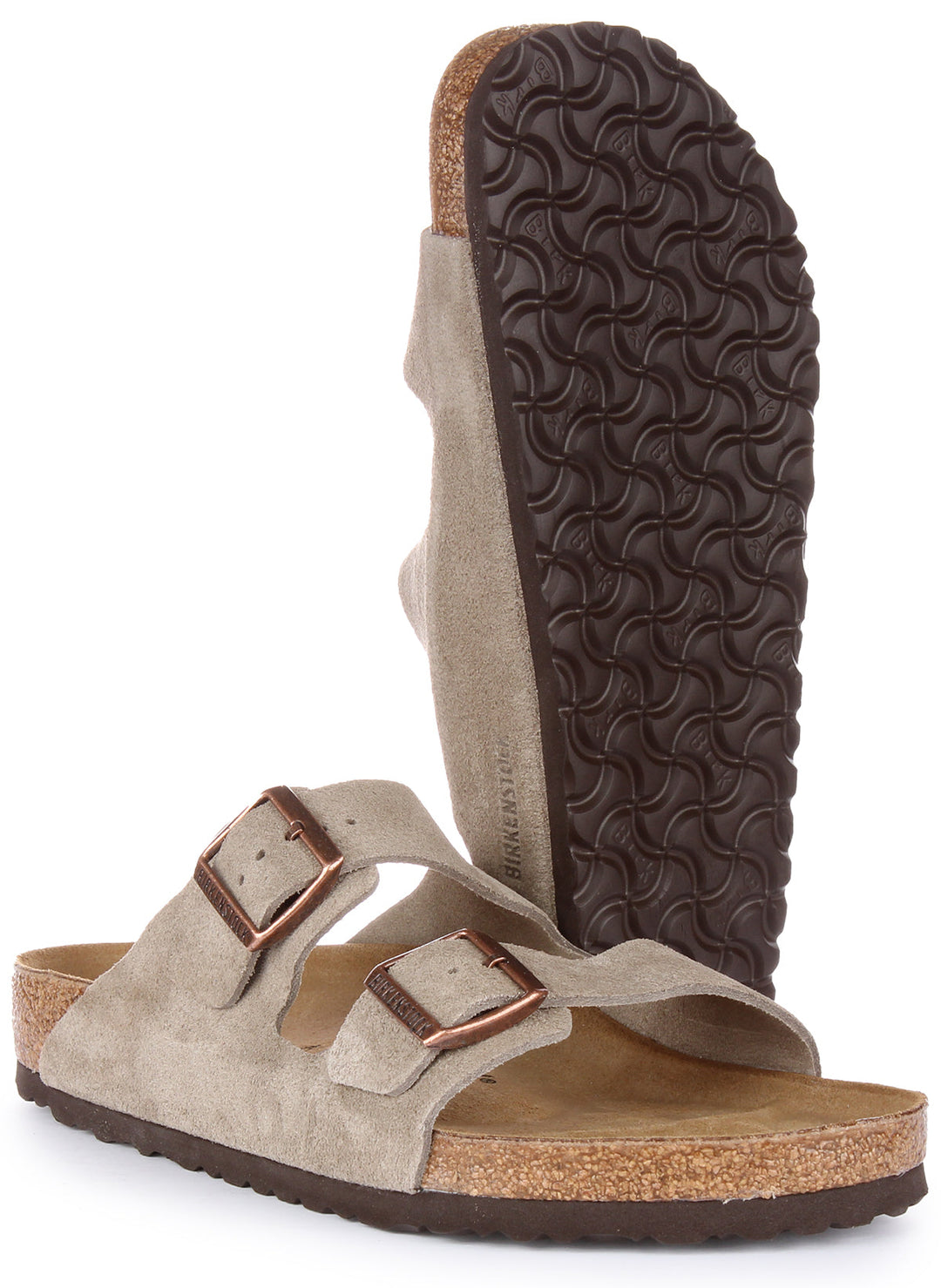 Birkenstock Arizona Sandals | Taupe suede leather for Men and Women