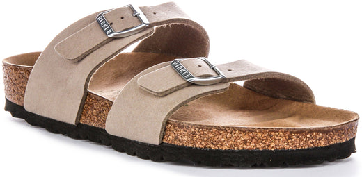 Zoccoli Birkenstock Sydney | Birko-Flor color tortora - Adatto ai vegani, da donna