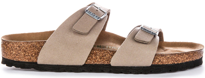 Birkenstock Sydney Clogs | Taupe Birko-Flor - Vegan-Friendly for Women