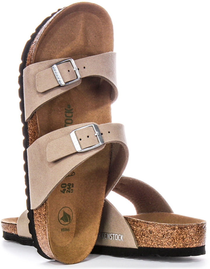 Birkenstock Sydney Clogs | Taupe Birko-Flor - Vegan-Friendly for Women