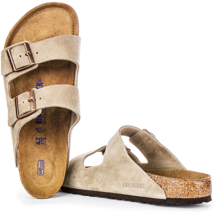 Birkenstock Arizona Sandals | Taupe suede leather - Soft Footbed for Men and Women