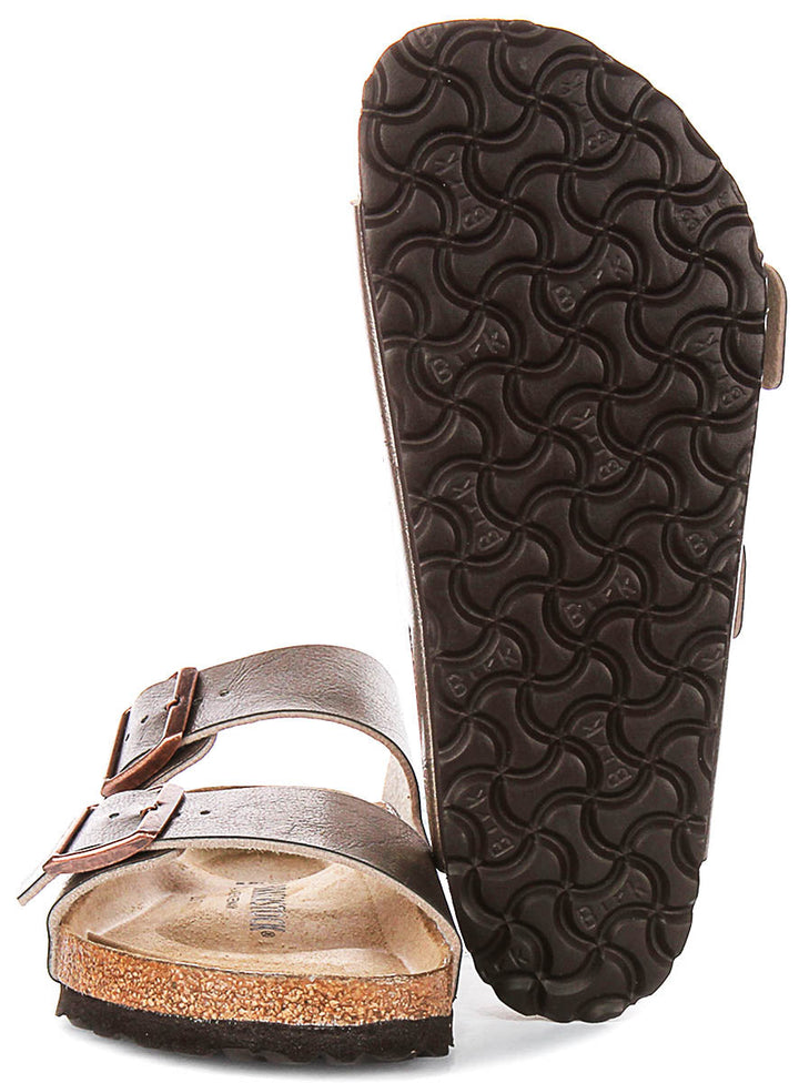 Birkenstock Arizona Sandals | Taupe Birko-Flor for Women - Regular Fit