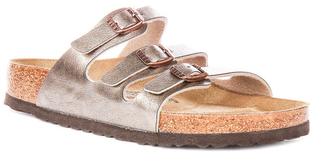 Birkenstock Florida Sandals | Taupe Birko-Flor for Women - Regular Fit