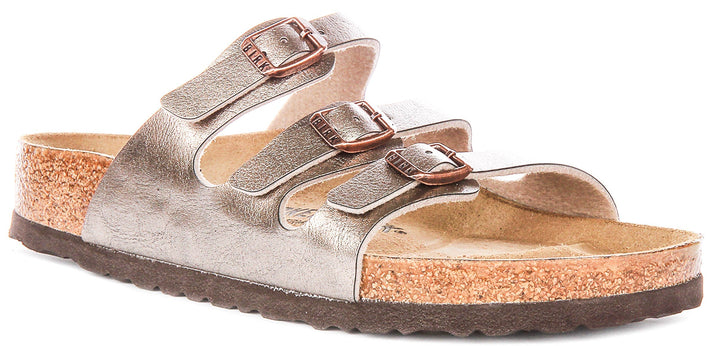 Birkenstock Florida Sandals | Taupe Birko-Flor for Women - Regular Fit