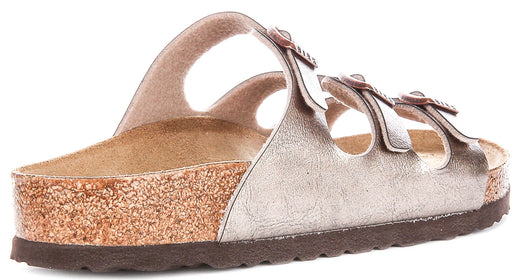 Sandalias Birkenstock Florida | Birko-Flor color topo, para mujer, horma regular