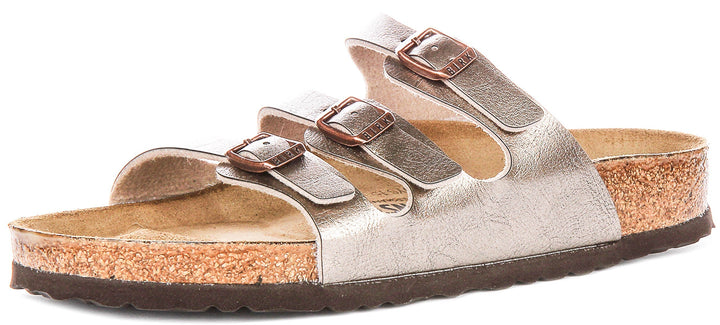 Birkenstock Florida Sandals | Taupe Birko-Flor for Women - Regular Fit