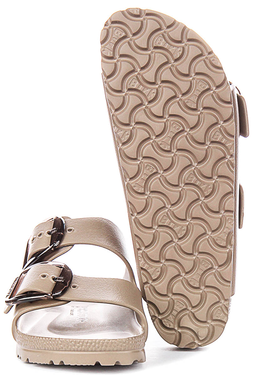 Birkenstock Arizona Sandals | Taupe EVA - Big Buckle for Women - Narrow Fit