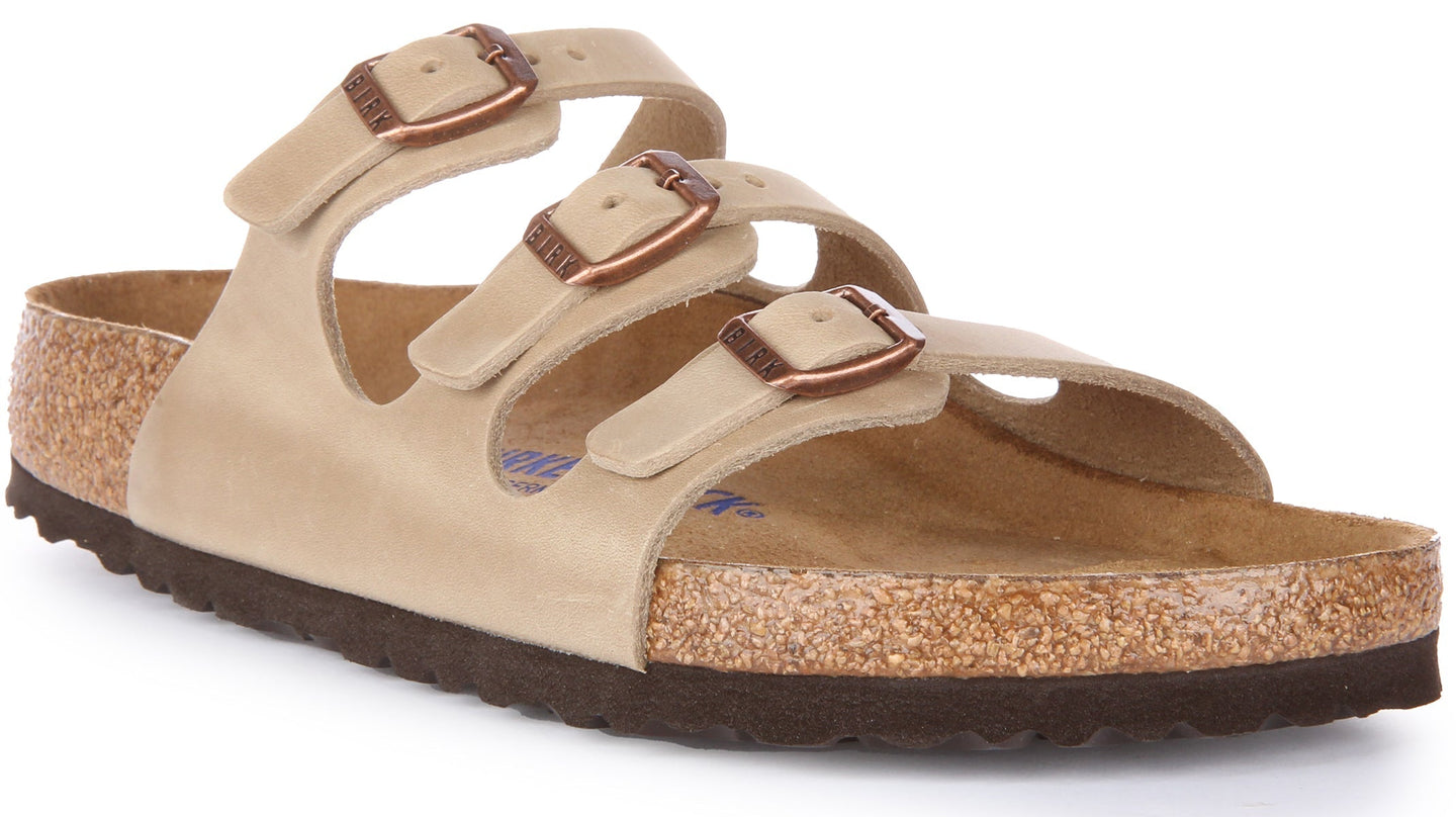 Sandali Birkenstock Florida | Vera pelle color tabacco da uomo e donna