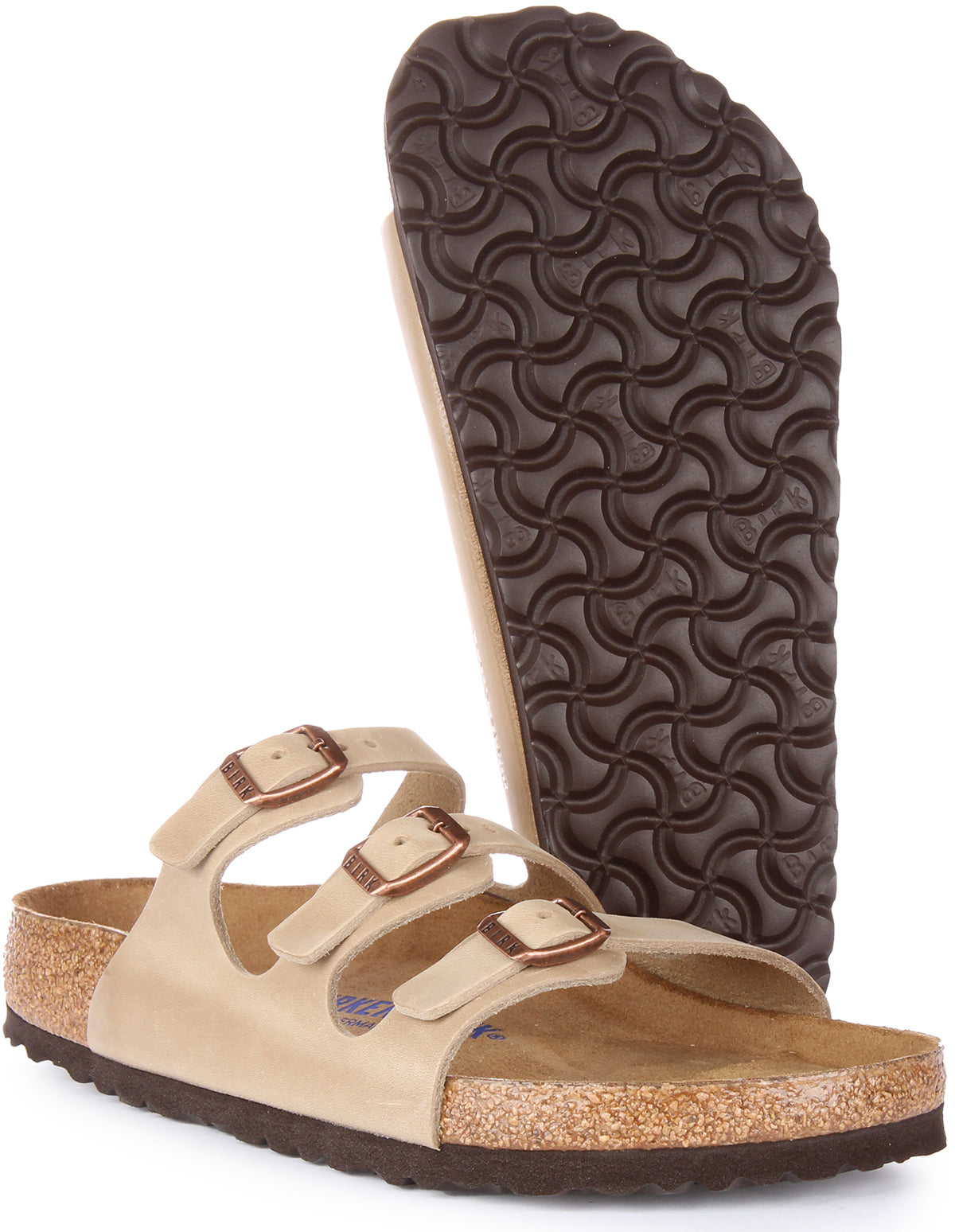 Sandali Birkenstock Florida | Vera pelle color tabacco da uomo e donna