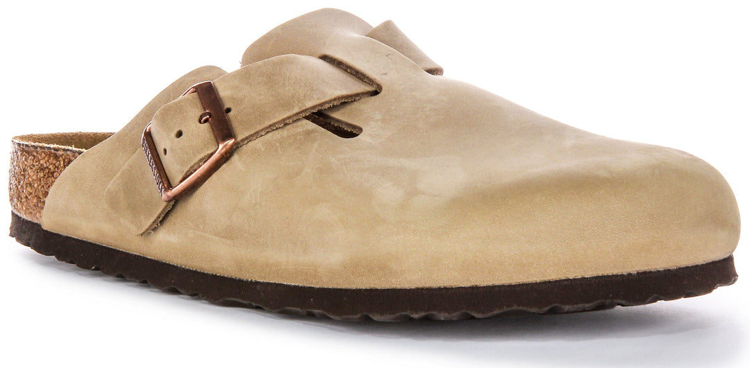 Birkenstock Boston Clogs | Tobacco genuine leather for Men and Women