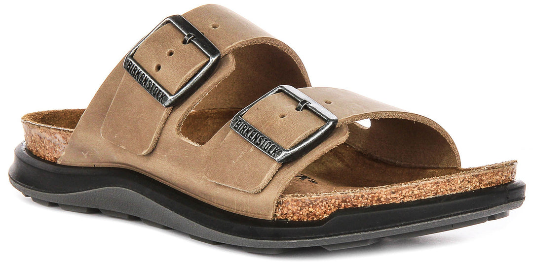 Birkenstock Arizona Sandals | Tobacco genuine leather - Crosstown Sole for Women - Regular Fit