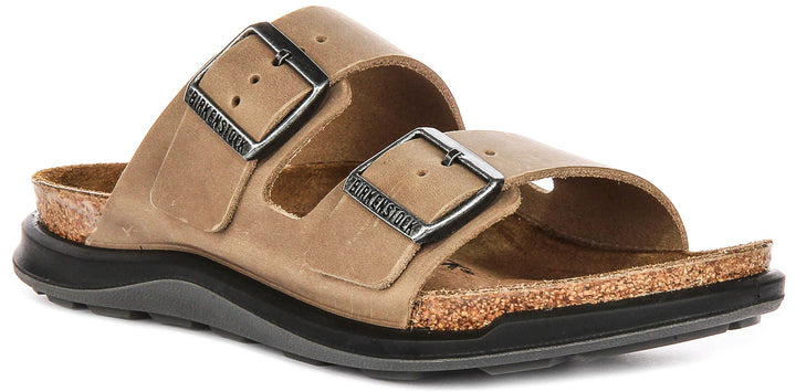 Birkenstock Arizona Sandals | Tobacco genuine leather - Crosstown Sole for Women - Regular Fit