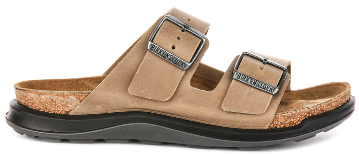 Birkenstock Arizona Sandals | Tobacco genuine leather - Crosstown Sole for Women - Regular Fit