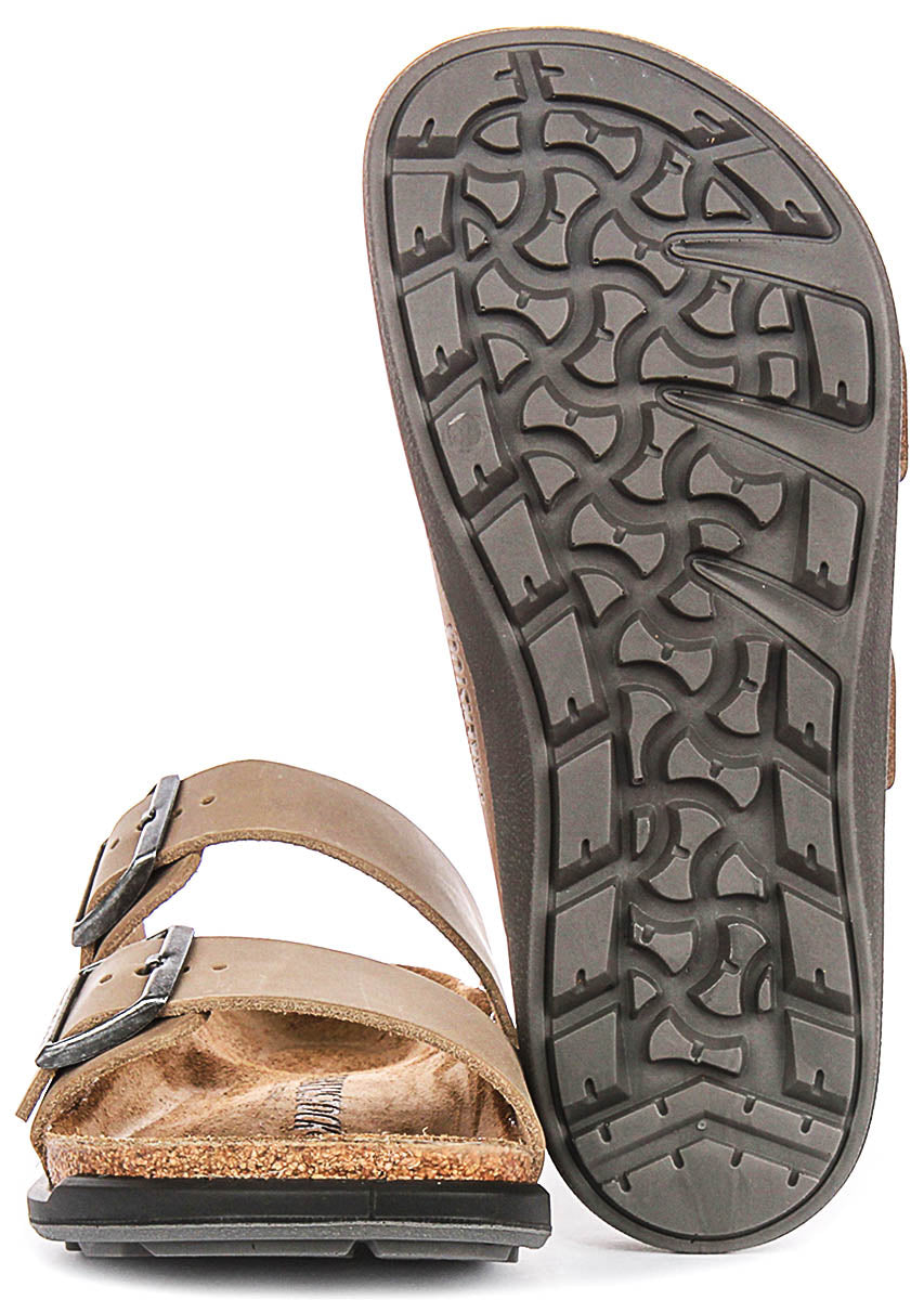 Birkenstock Arizona Sandals | Tobacco genuine leather - Crosstown Sole for Women - Regular Fit