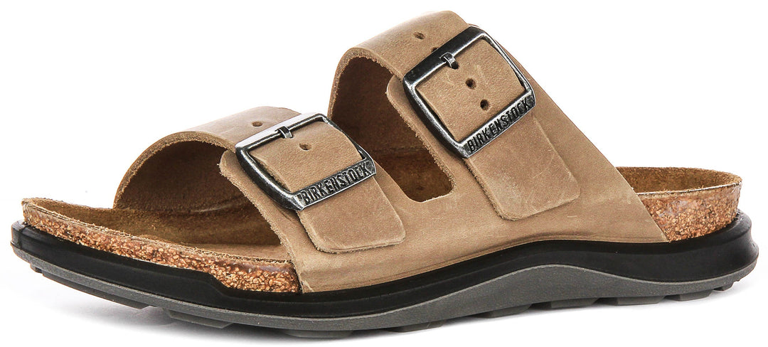 Birkenstock Arizona Sandals | Tobacco genuine leather - Crosstown Sole for Women - Regular Fit