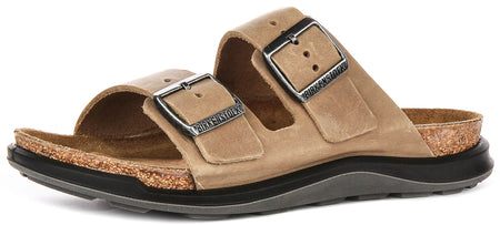 Birkenstock Arizona Sandals | Tobacco genuine leather - Crosstown Sole for Women - Regular Fit
