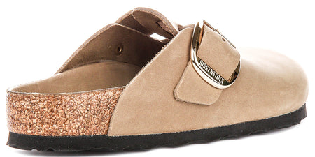 Birkenstock Boston Clogs | Tobacco nubuck leather - Big Buckle for Men and Women - Regular Fit