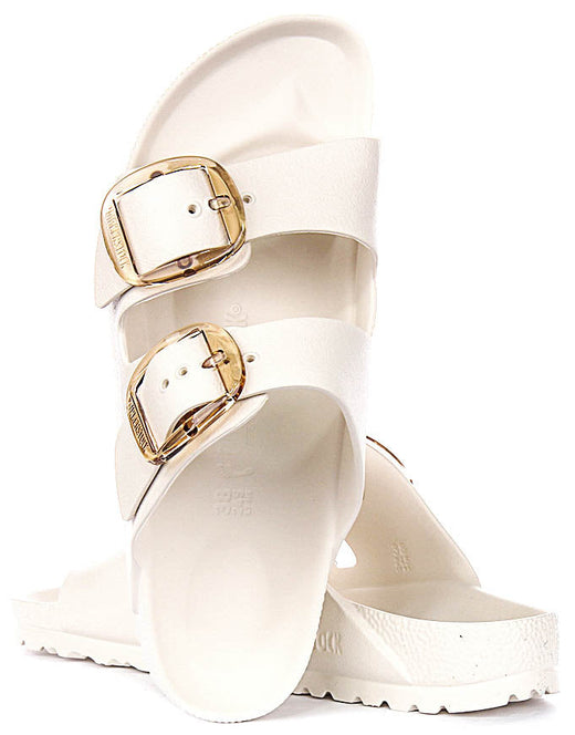 Birkenstock Arizona Sandals | White EVA - Big Buckle for Men and Women - Narrow Fit