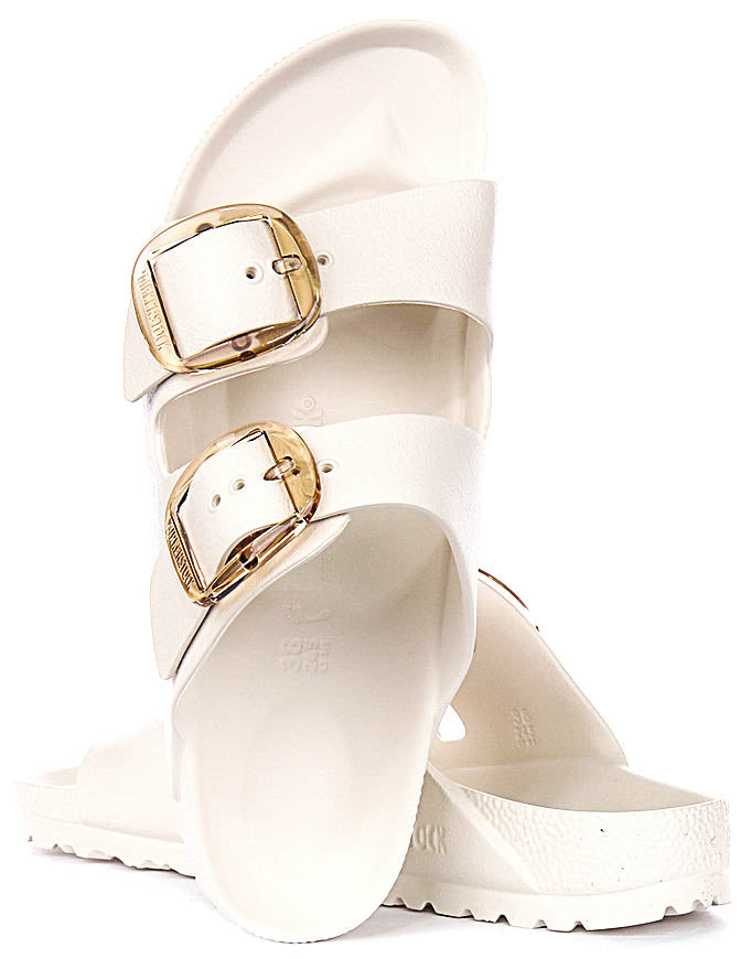 Birkenstock Arizona Sandals | White EVA - Big Buckle for Men and Women - Narrow Fit