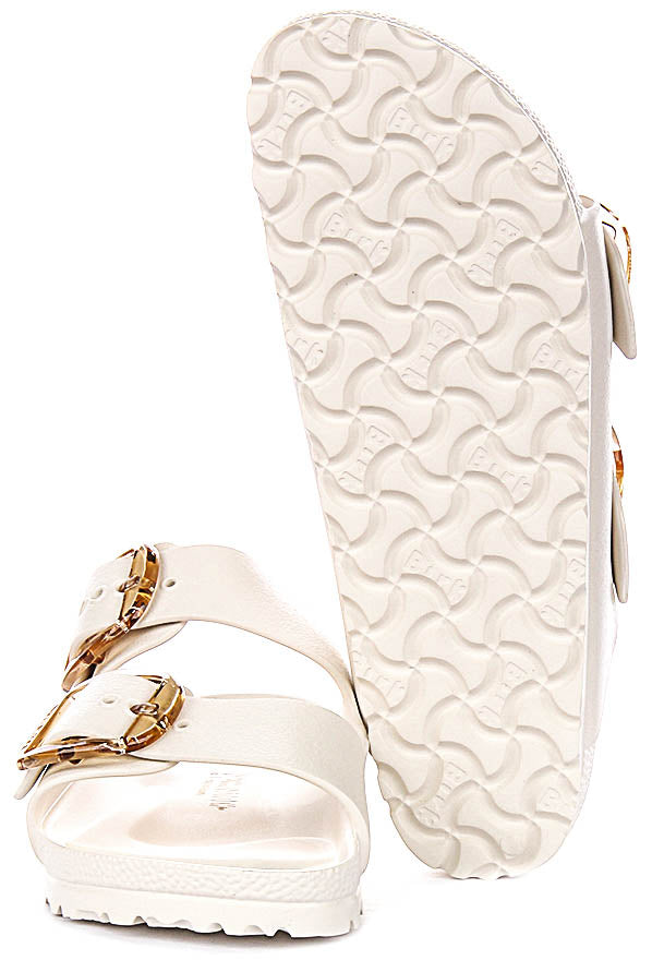 Birkenstock Arizona Sandals | White EVA - Big Buckle for Men and Women - Narrow Fit