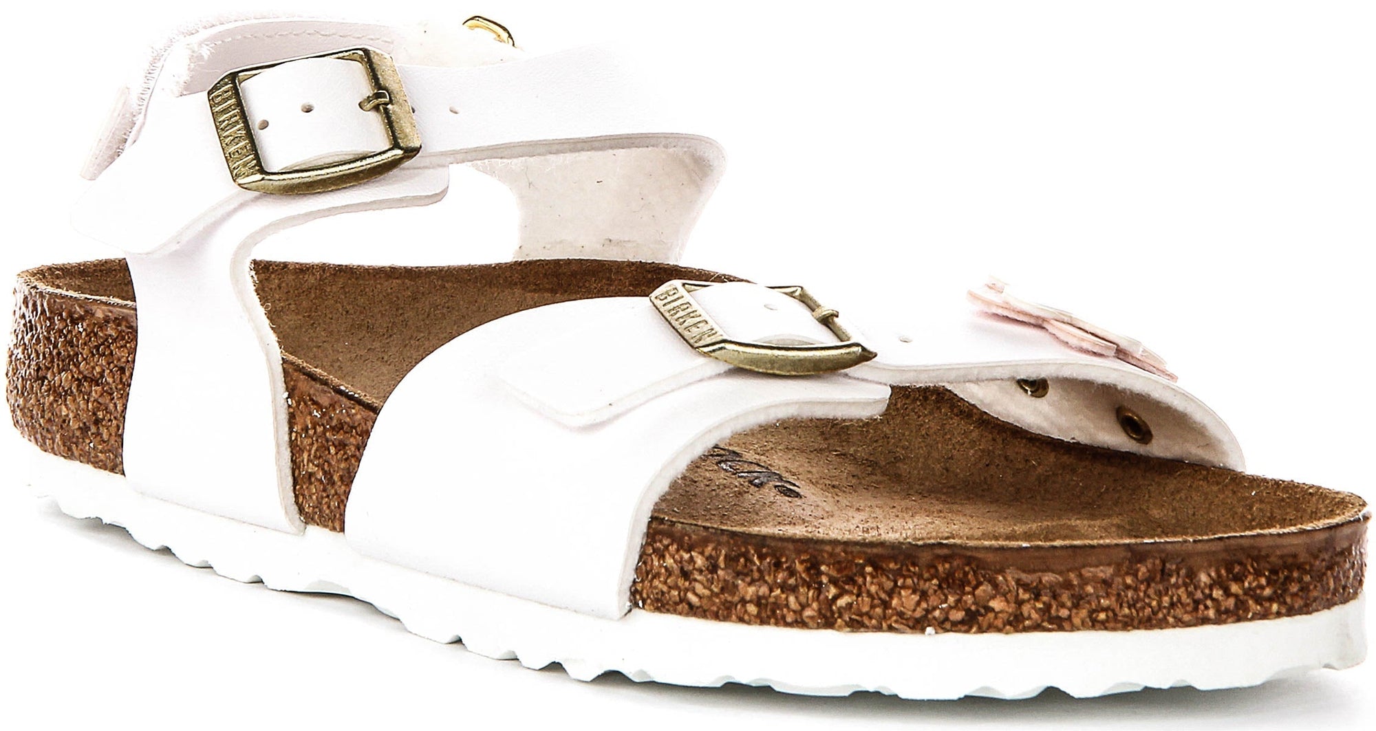 Birkenstock Rio sandalen | Wit kenmerkend Birkenstock-bovenmateriaal voor kinderen - Normale pasvorm