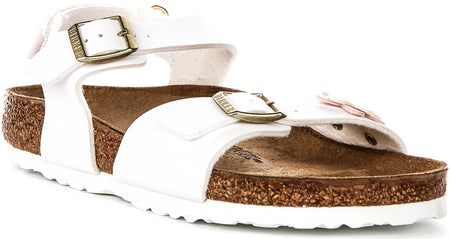 Birkenstock Rio sandalen | Wit kenmerkend Birkenstock-bovenmateriaal voor kinderen - Normale pasvorm
