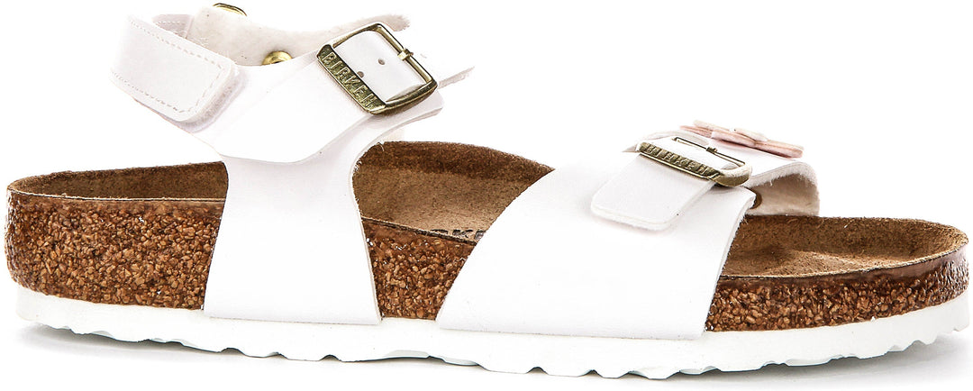 Birkenstock Rio Sandals | White signature Birkenstock upper material for Kids - Regular Fit