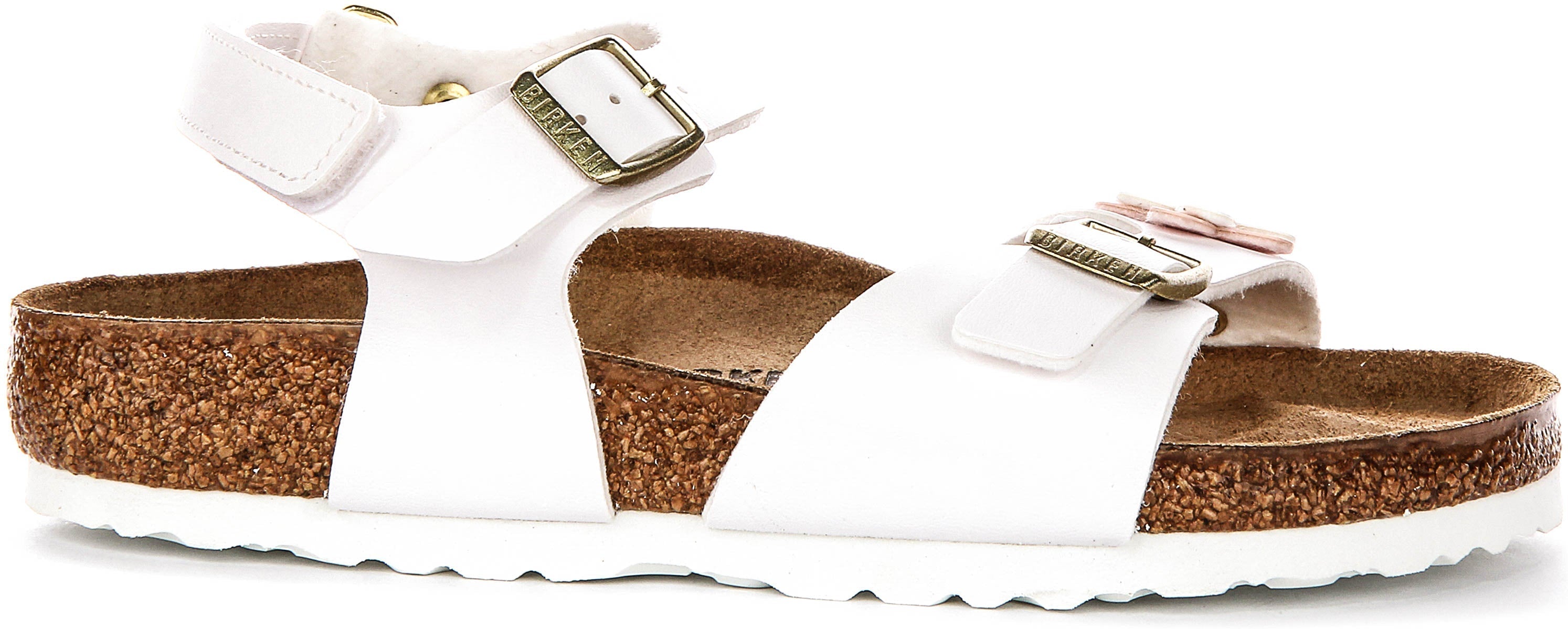 Birkenstock Rio sandalen | Wit kenmerkend Birkenstock-bovenmateriaal voor kinderen - Normale pasvorm