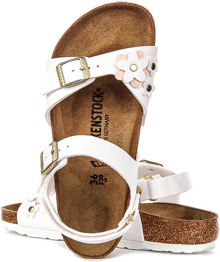 Birkenstock Rio Sandals | White signature Birkenstock upper material for Kids - Regular Fit