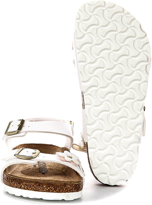 Birkenstock Rio Sandals | White signature Birkenstock upper material for Kids - Regular Fit