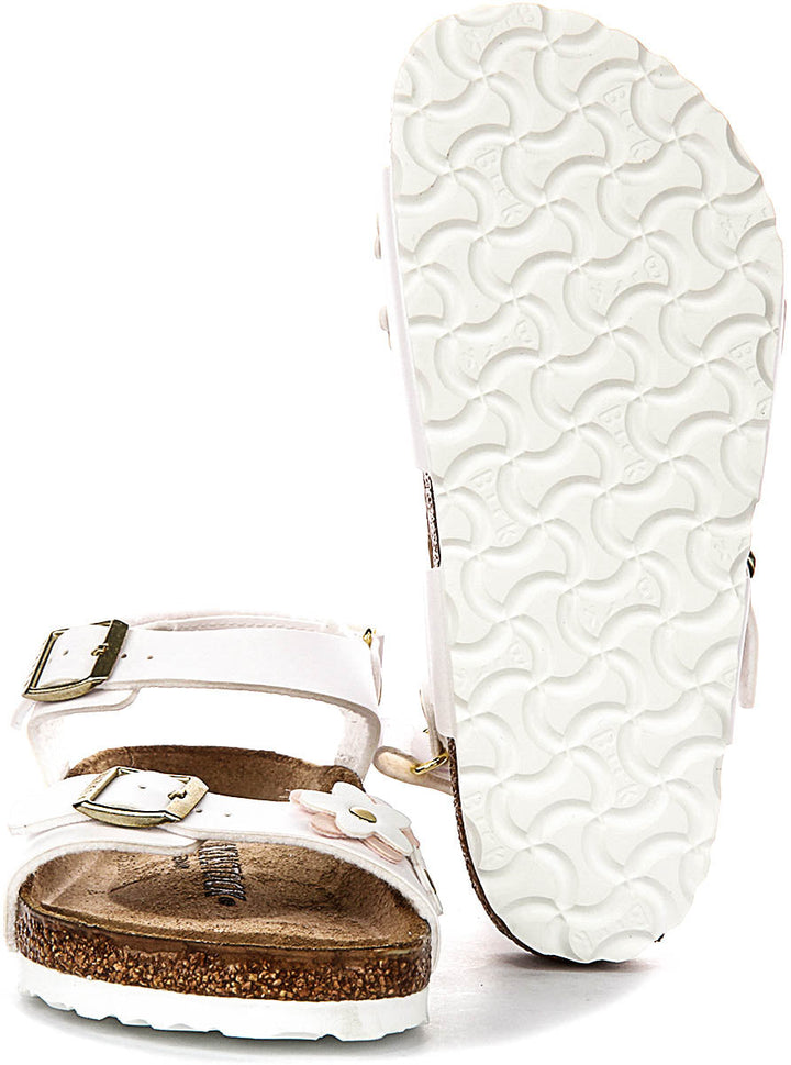 Birkenstock Rio Sandals | White signature Birkenstock upper material for Kids - Regular Fit