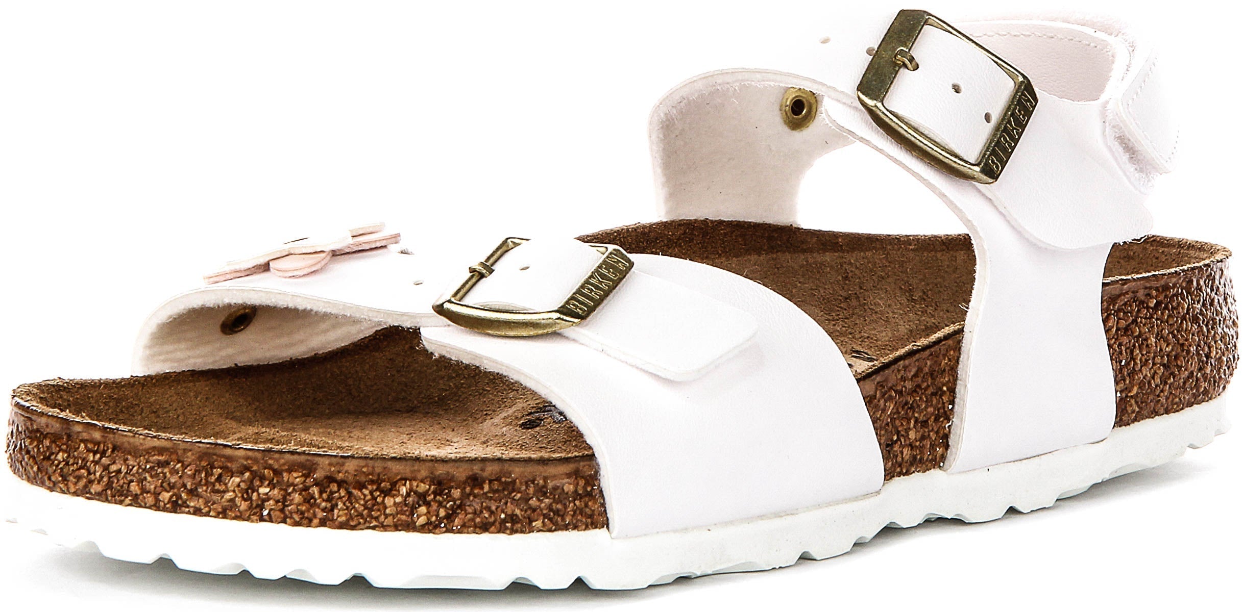 Birkenstock Rio sandalen | Wit kenmerkend Birkenstock-bovenmateriaal voor kinderen - Normale pasvorm