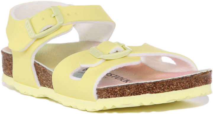 Birkenstock Rio Sandals | Pink Birko-Flor - Metallic Finish for Kids