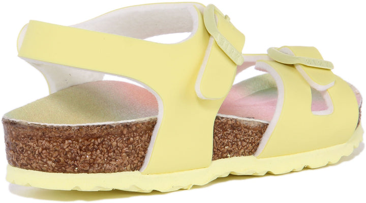 Birkenstock Rio Sandals | Pink Birko-Flor - Metallic Finish for Kids