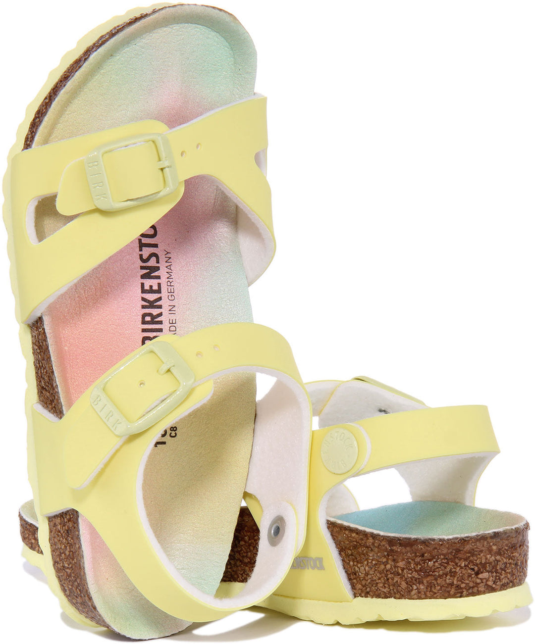 Birkenstock Rio Sandals | Pink Birko-Flor - Metallic Finish for Kids